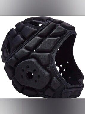 Black Soft Shell Headgear For Flag Football with Ventilation Size Large